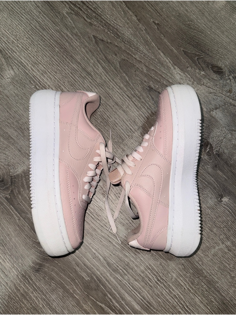 Nike Women's Pink Platform Court Vision Alta